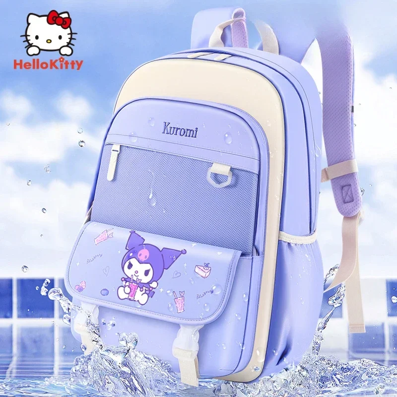 Kuromi Sanurgente-Sac à dos portable pour enfants, sac d'école primaire pour filles, réduction de la charge, Cinnamoroll, merveilleuse à la 6e année