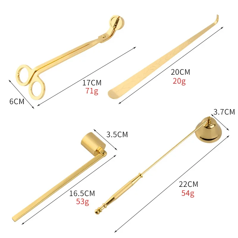 Luxury Candle Accessory Set Candle Extinguisher Tool Candle Snuffer Trimmer Hook Tray Dipper Home Decortion For Party Wedding