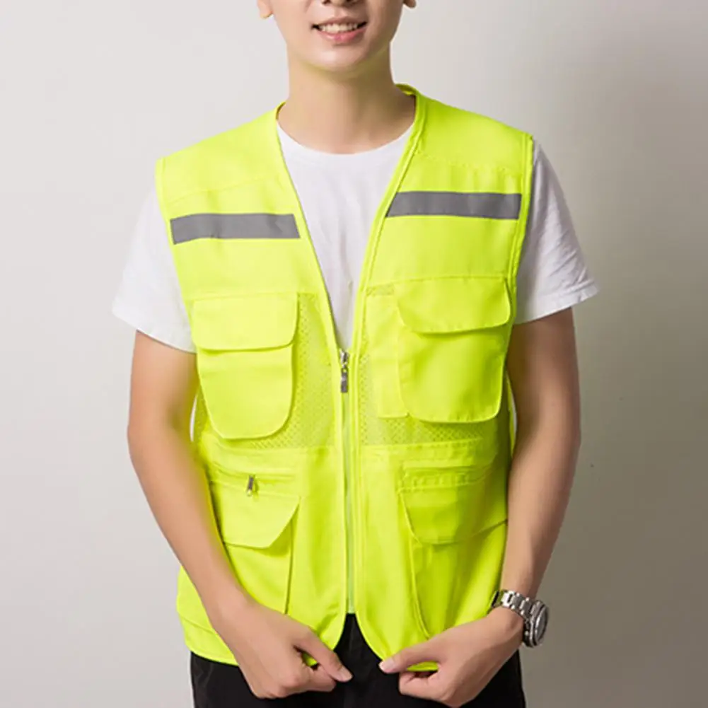 Модный жилет для работы, жилет с V-образным вырезом, тонкий жилет для активного отдыха, рыбалки, походов, куртка, жилет, безопасное пальто