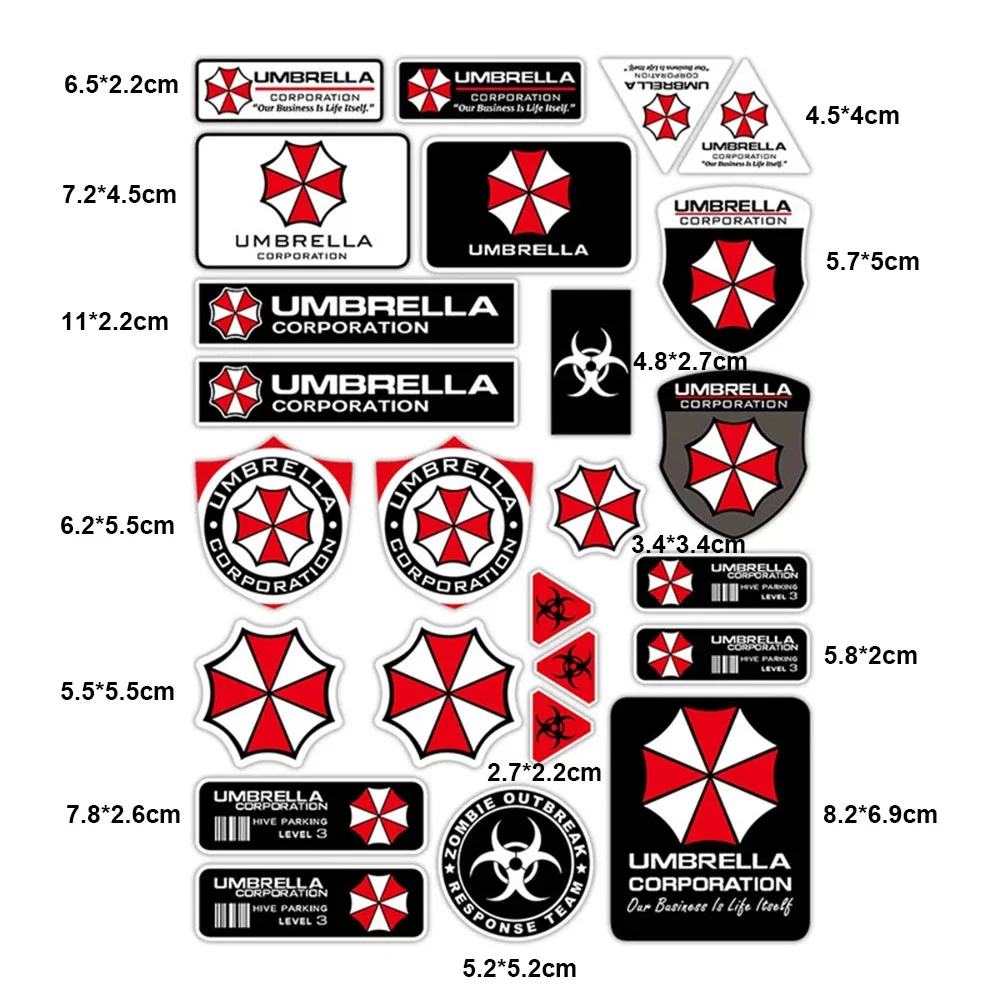 Umbrella Nuclear Radiation Warning Sticker Reflective Waterproof Vinyl Decal for Car Motorcycle Helmet Wheel Hub Laptop Luggage - view 3
