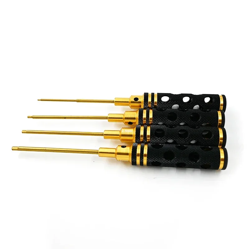 

4pcs/set Titanium Plating 1.5/2/2.5/3mm Hexagon Screwdriver Screw Driver Tool Kit For Rc Model Car Boat Airplane