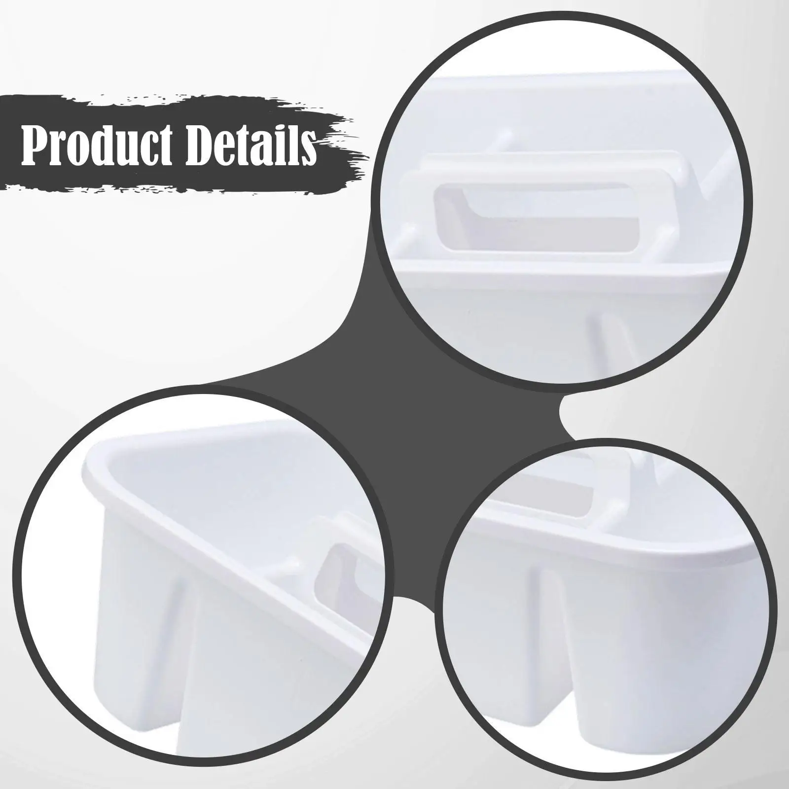 

Cleaning Tool Organizing Basket Portable Carry Case Large Capacity Storage Bin for Home Kitchen Bathroom