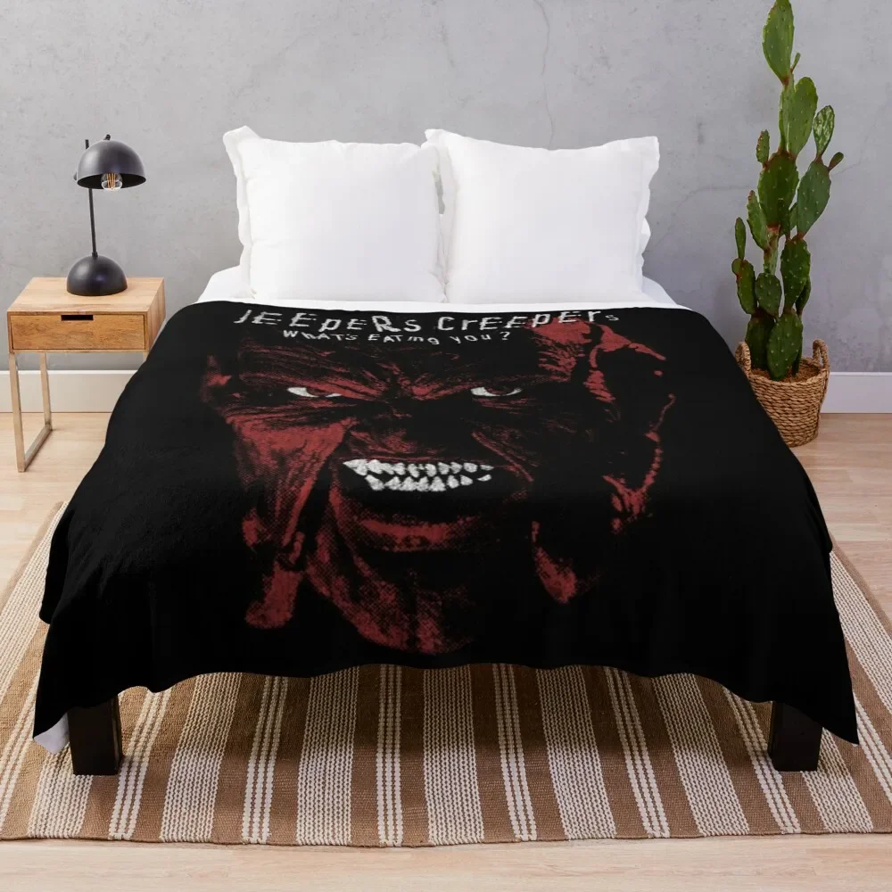 Jeepers Creepers Throw Blanket Plaid Flannels Bed linens Blankets