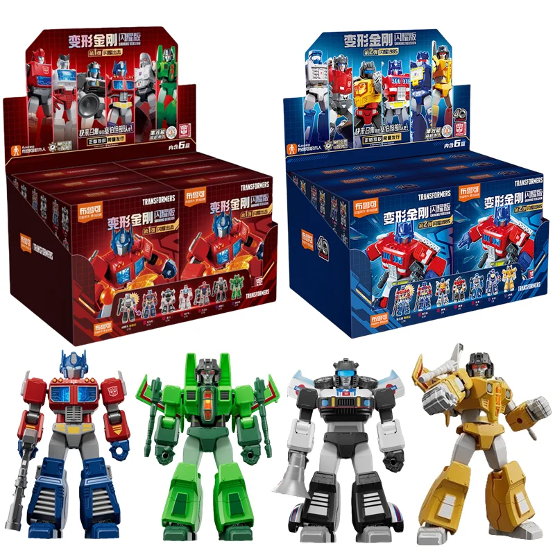 Transformers Building Block LED Optimus Prime Bumblebee GV01 GV02 Shining Version Transformation Toys Children's Christmas Gift