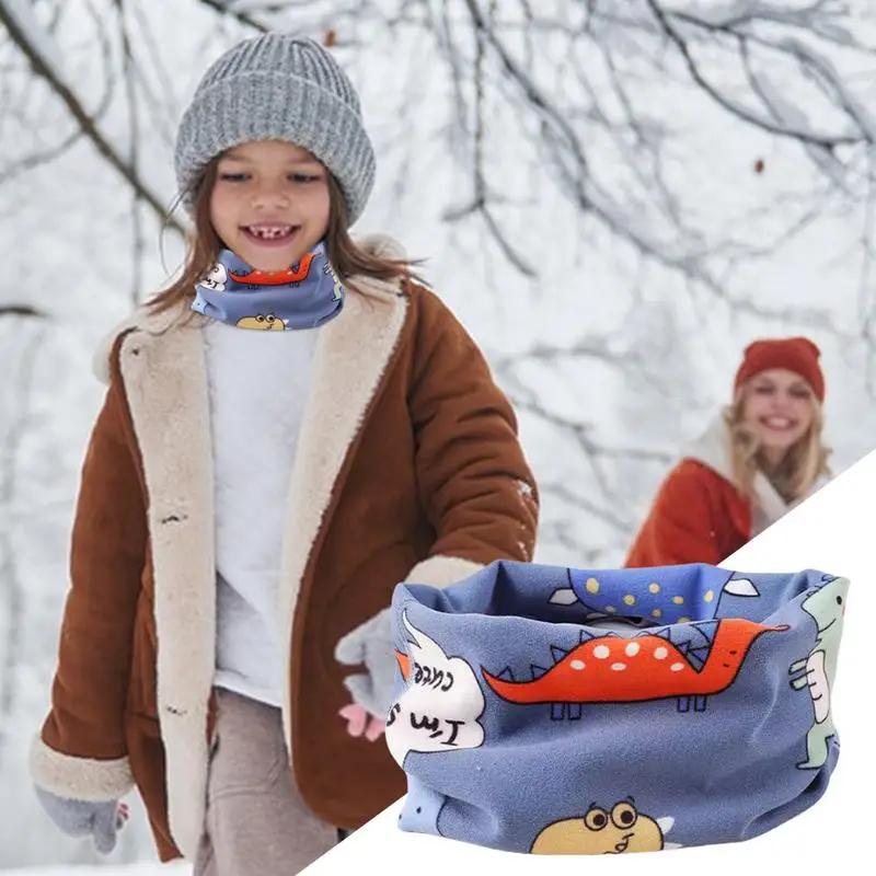 Winter Scarf For Kids Cotton Neck Warmer Windproof Scarf Soft Breathable Neck Warmer Stretchy Neck Gaiter For Children Aged 1-12