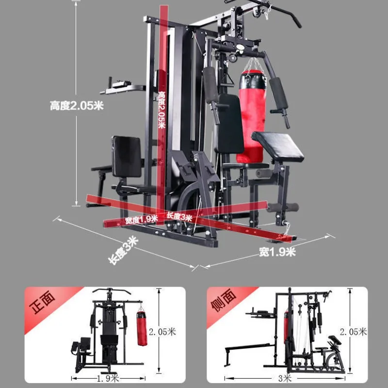 Fitnessgeräte Haushaltsset Kombination Indoor Gym Kraft Umfassende Trainingsgeräte Vier-Personen-Station