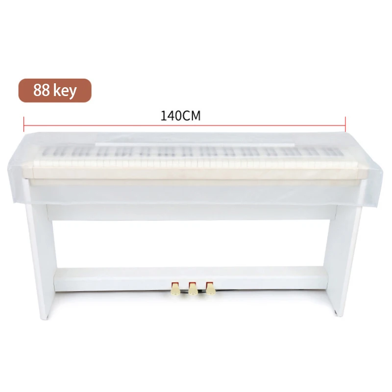 Transparent Frosted Digital Piano Dust Cover For 88/76/61Keys Moisture-proof Waterproof Electronic Piano Keyboard Cover Decor