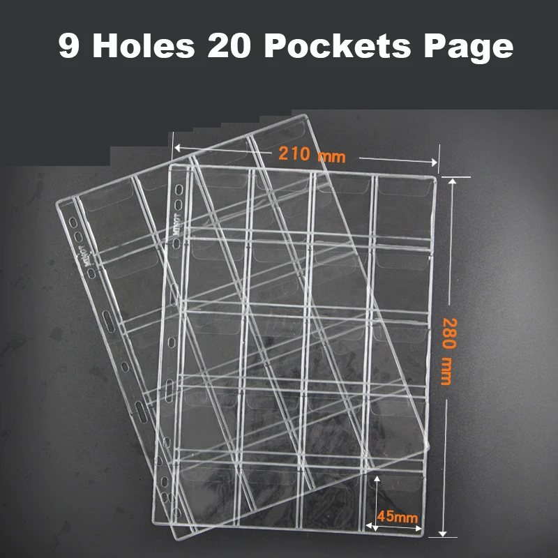 Page Coin Album PVC Collection Book Collection Coin Holders Protection Album AB-0001
