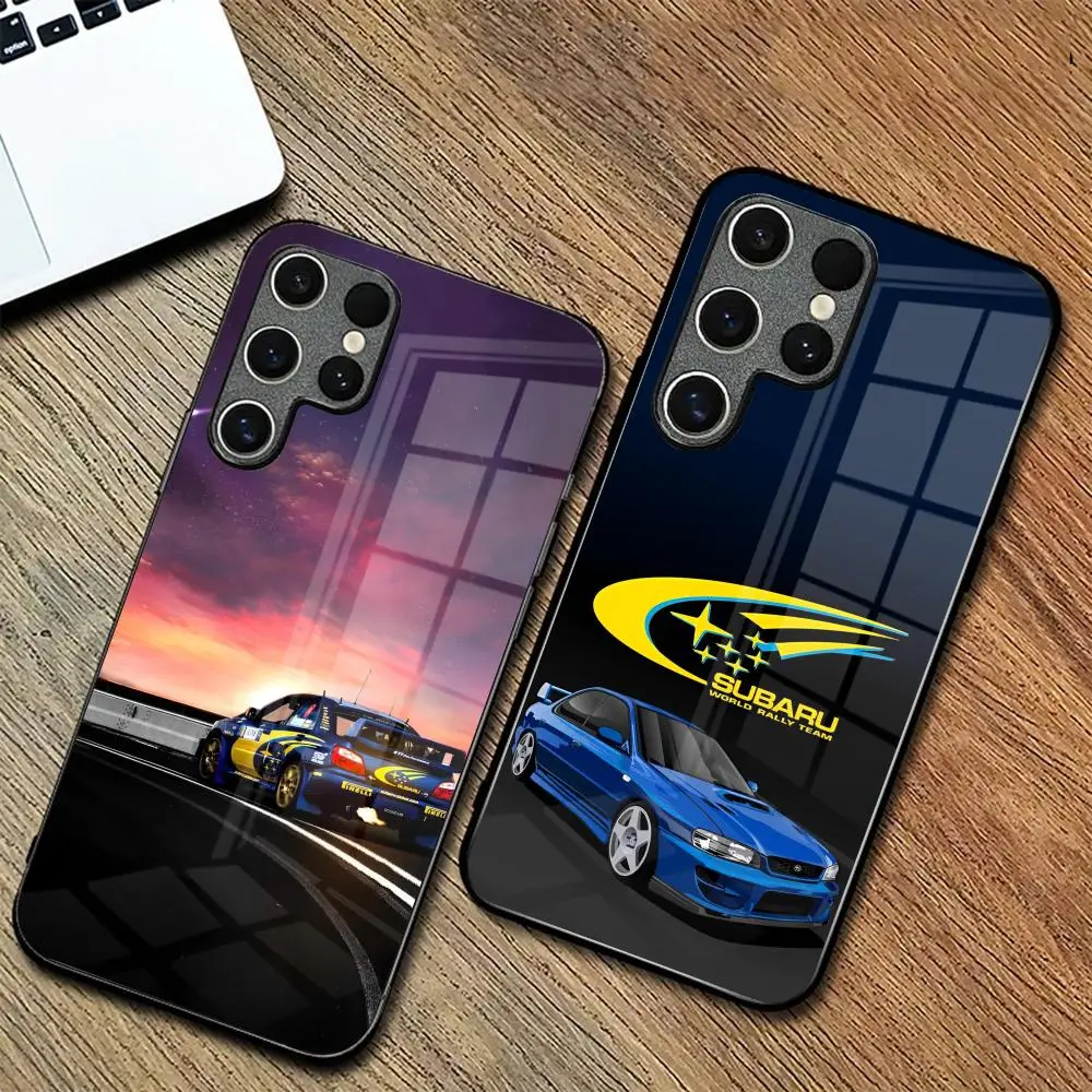 The Cars S-Subaru-er MAISTO Phone Case Glass Phone Case For Samsung Galaxy A15 A25 A35 A55 A14 A54 A13 A33 A53 A51 A05 A04