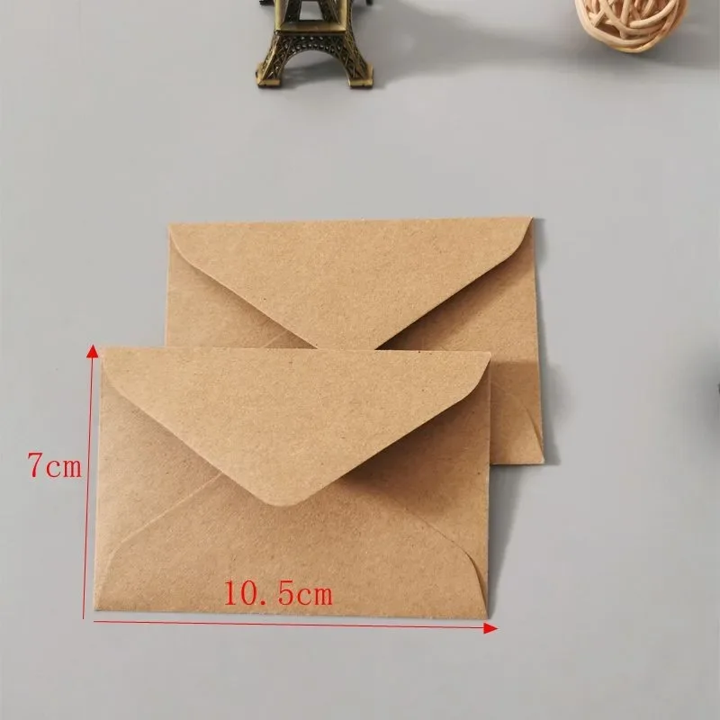 10/30/50pcs Simple Retro Kraft Paper Envelope 10.5x7cm C6 Envelope Creative Kraft Paper Greeting Card Packaging Bag Envelope