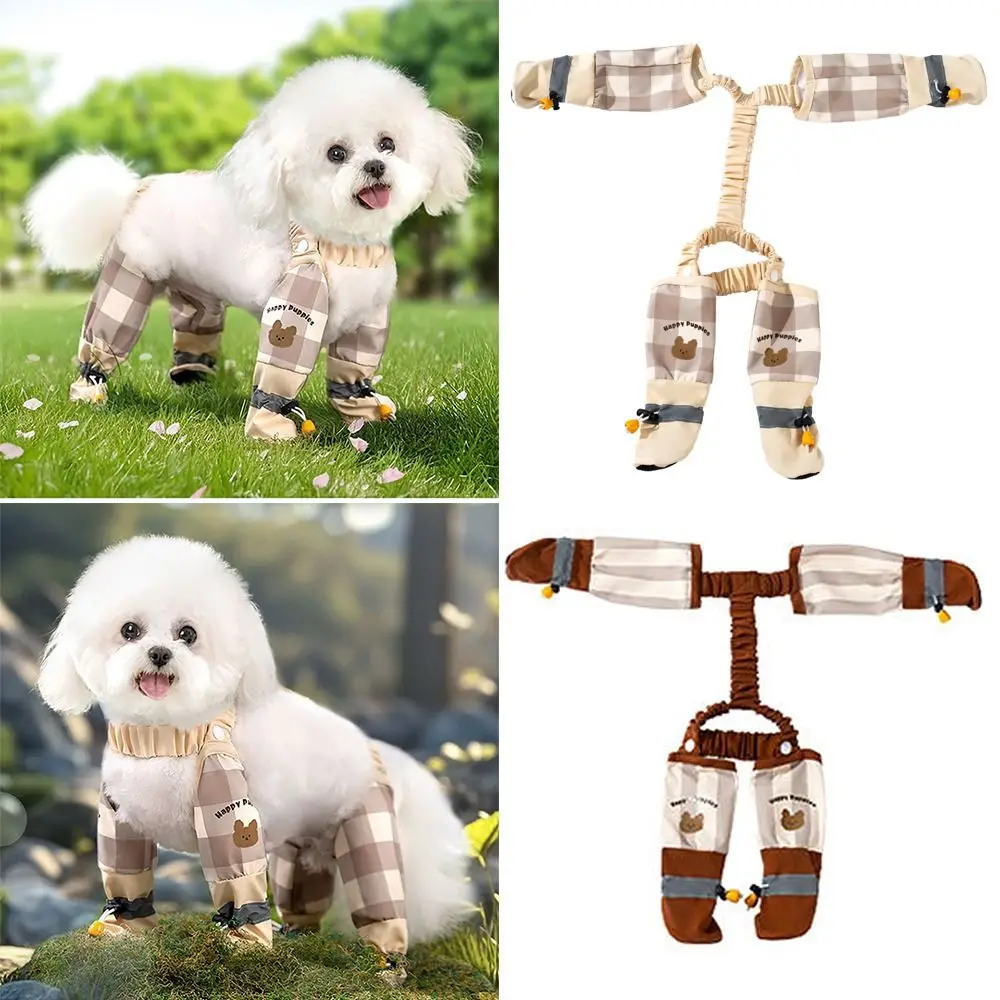 

Reflective Stripe Pet Strolling Going Out Pants Full Leg Protection Adjustable Dog Four-Legged Pants Dust-proof Anti-Slip