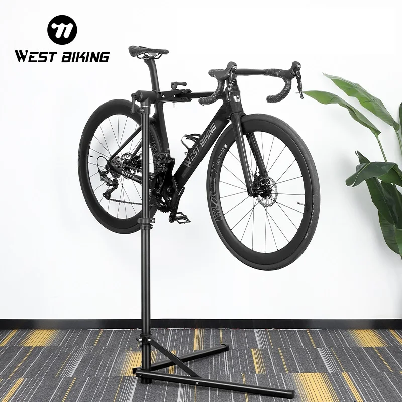 WEST BIKING Adjustable Bike Repair Stand Folding Storage Indoor Bike Parking Rack Aluminum Alloy MTB Road Bicycle Display Holder