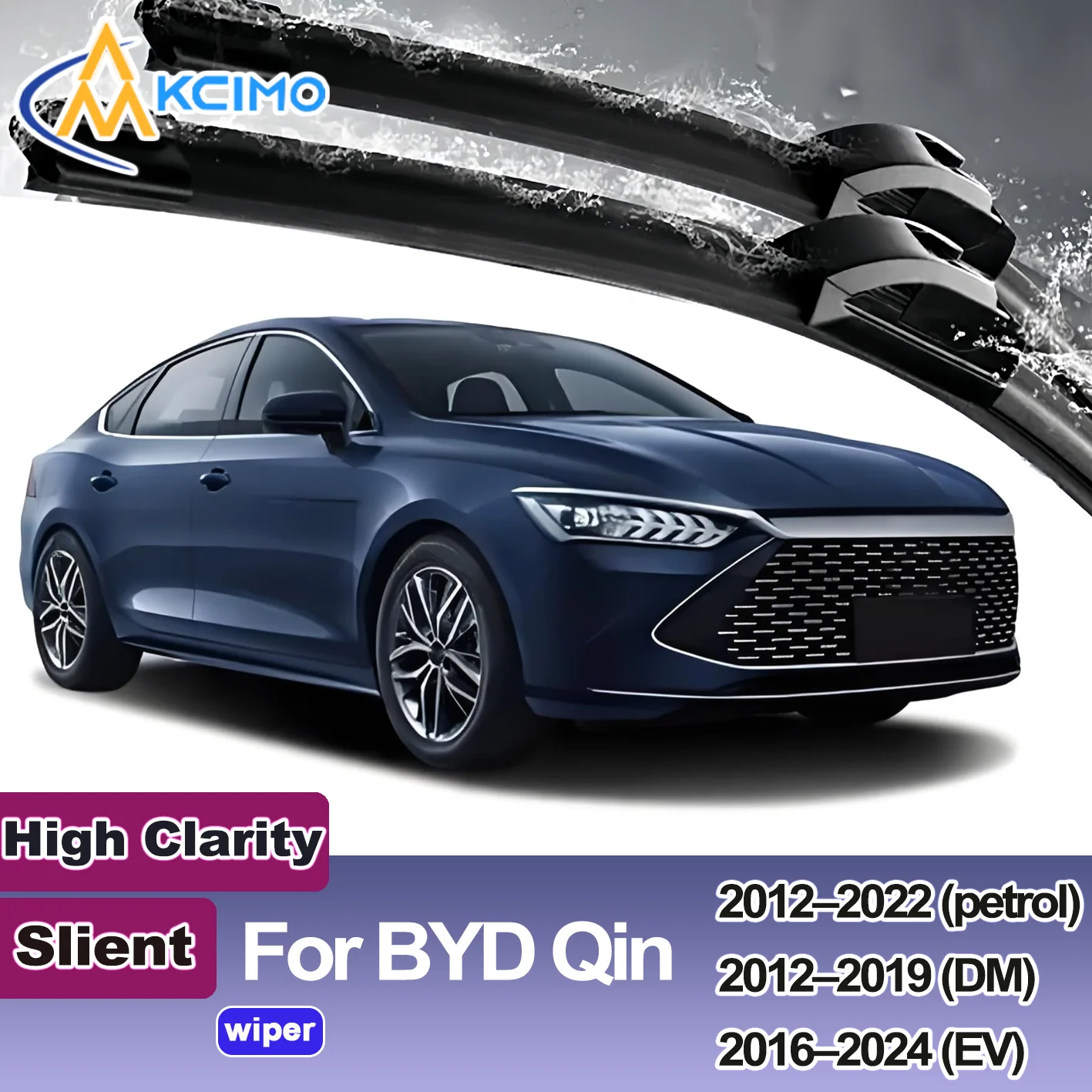 

2PCS New Front Windshield Wiper Blade for BYD Qin 2012-2022 (petrol) 2012-2019 (DM) 2016-2024 (EV) Front Windshield Accessories