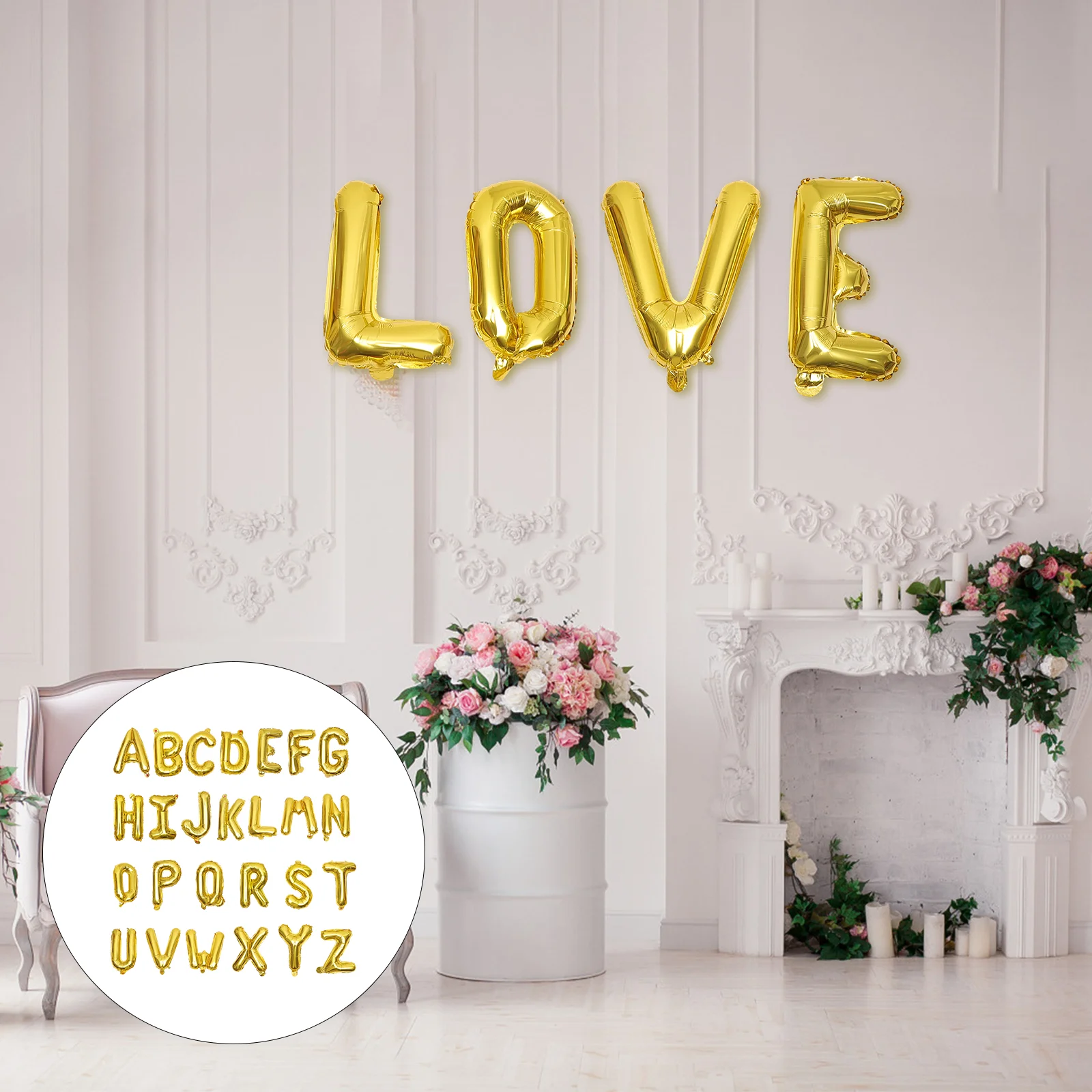

16 Inch Happy Birthday Banner Alphabet Balloons Letter Foil Commemorate Golden Baby