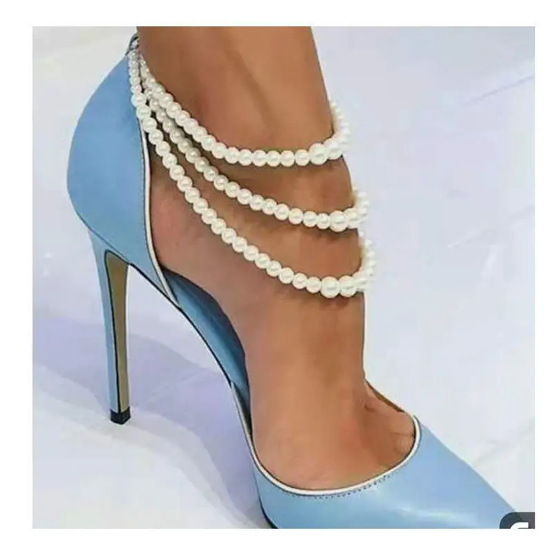

Retro Pearl Foot Jewelry Multi-Layer Versatile Women's Ankle Chain Simple Ele Faionable Autumn Season Chinese Made