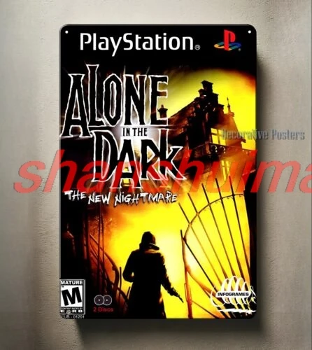 Alone In The Dark Video Game Metal Poster -Playstation Collectable Sign (8x12in) SHUI