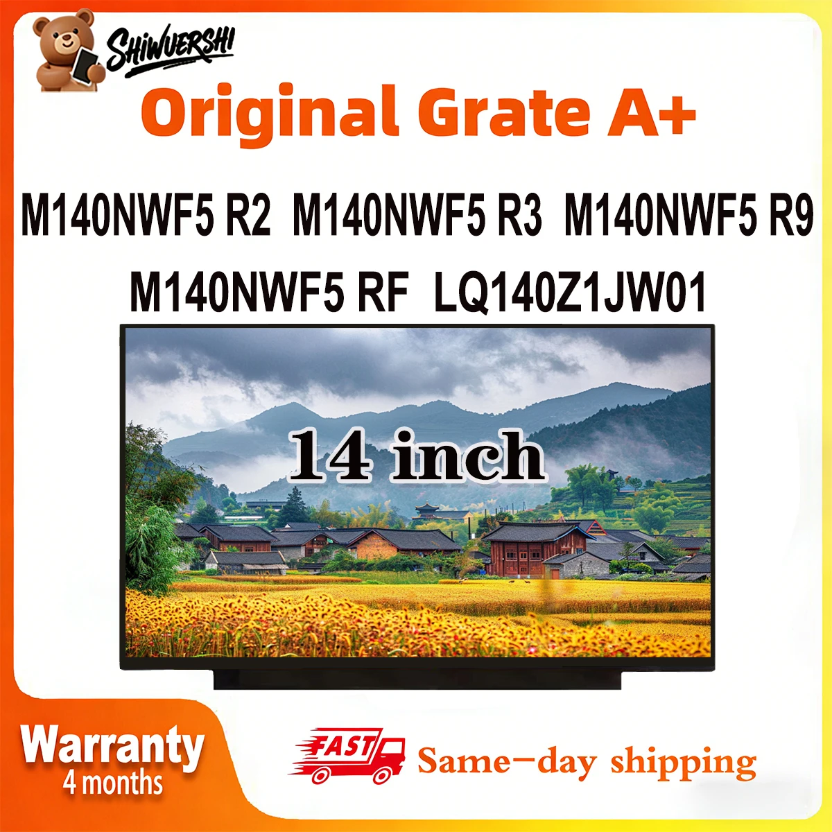 

Оригинальный новый A + 14-дюймовый тонкий ЖК-экран для ноутбука M140NWF5 R2 M140NWF5 R3 M140NWF5 R9 M140NWF5 RF LQ140Z1JW01