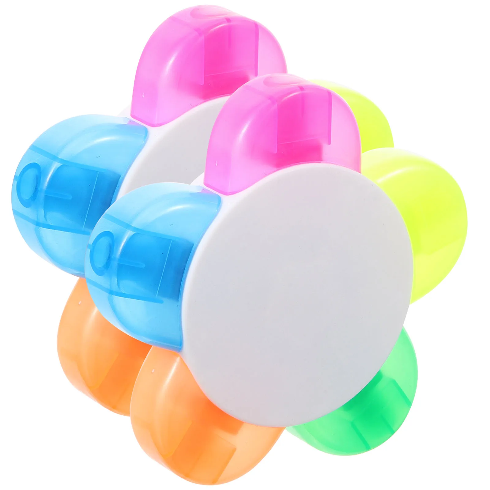 

2 Pcs Highlighter Brush Pastel Highlighters Pen Fluorescent Marker Petals s Shape