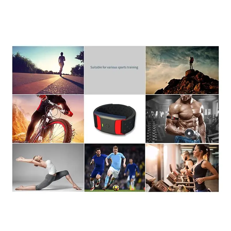 RTENTE-Heart Rate Monitor Armband BLE&ANT+ Fitness Heart Rate Monitor Armband For Peloton Polar Wahoo Zwift Garmin