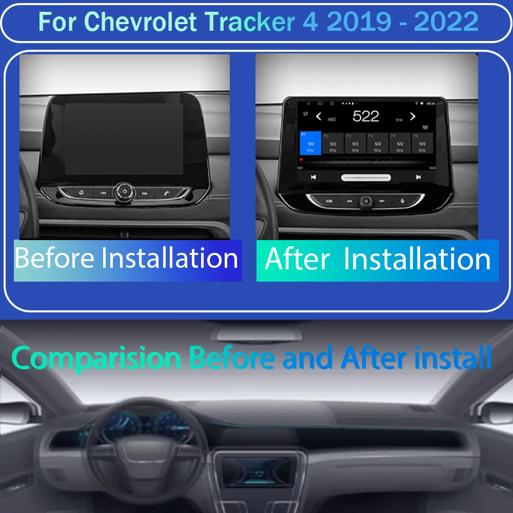 Android 14 Car Radio For Chevrolet Tracker 4 2019 - 2022 Navigation GPS Stereo Screen Auto Multimedia Player 5G Wifi No 2din DVD