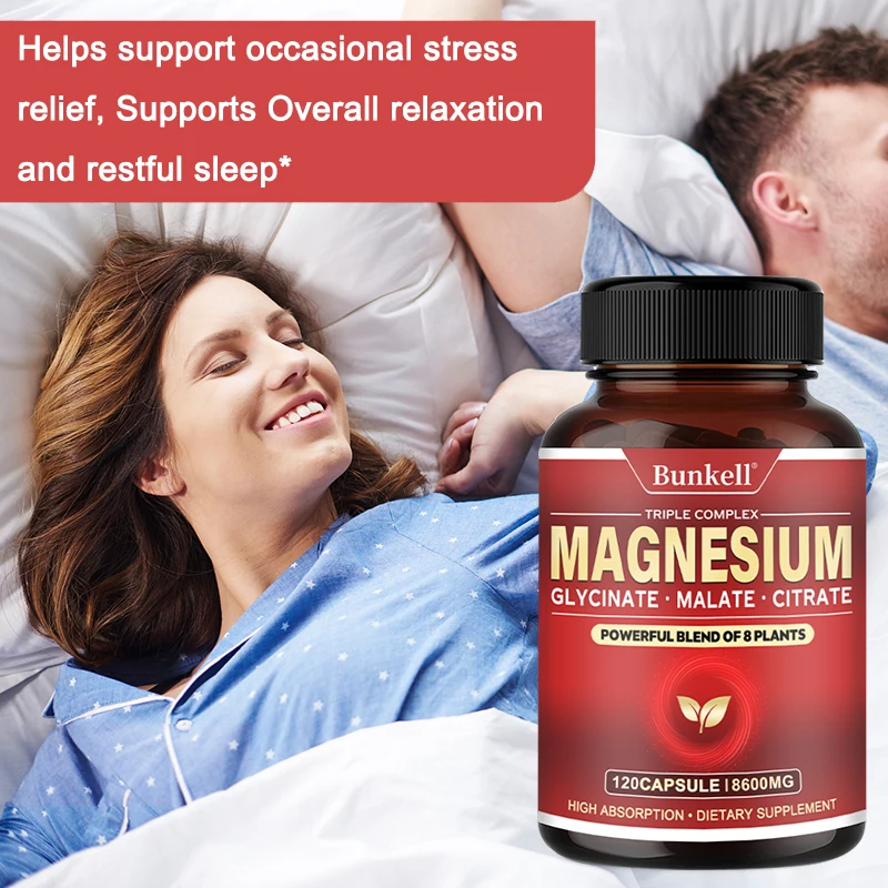 Magnesium Complex Supplement for Bones, Muscle, Recovery, Energy, Vegan, Non-GMO