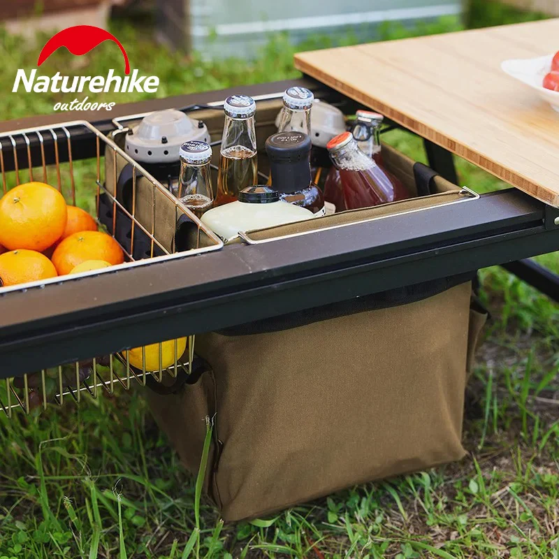 Imagem -04 - Naturehike Folding Storage Basket Oxford Bracket Caixa de Armazenamento Bolsa Diversos ao ar Livre para Igt Camp Table Vários Bolsos 20l