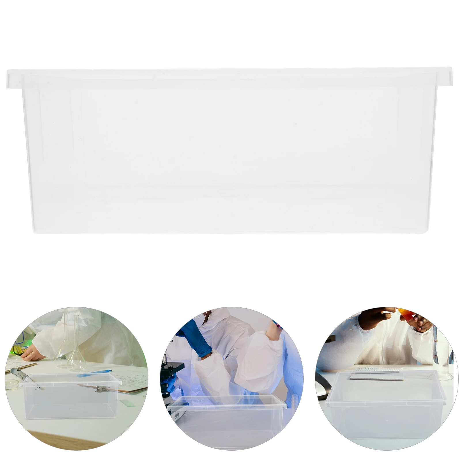 

Transparent Square Laboratory Plastic Water Tank Basin for Chemical Experiments Large Capacity Easy Clean Design