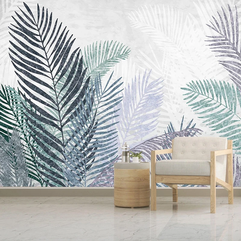 

Custom 3D Wall Murals Non-woven Wallpaper Abstract Leaves Modern Fashion Restaurant Living Room TV Background Photo Papier Peint