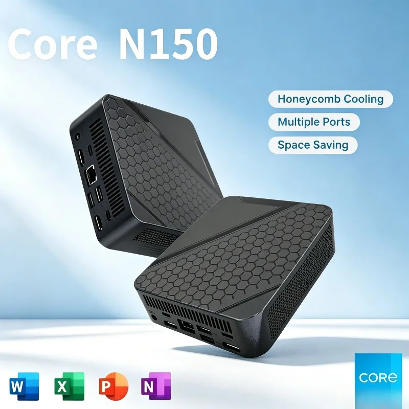 Intel N150 16GB RAM 1TB/2TB SSD WiFi6 Desktop Office Gaming PC New Mini PC High-Performance Portable