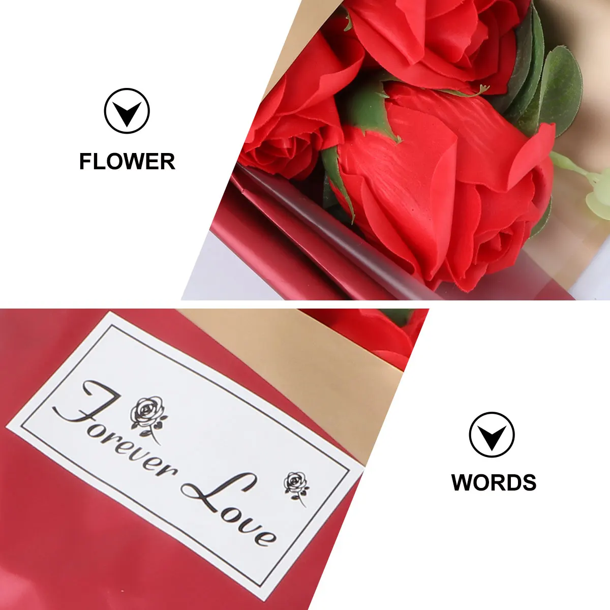 

Artificial Rose Bouquet Gift Box Fake Flowers Preserved Romantic Creative Soap Flower Decor Valentine'S Day Wedding Anniversary