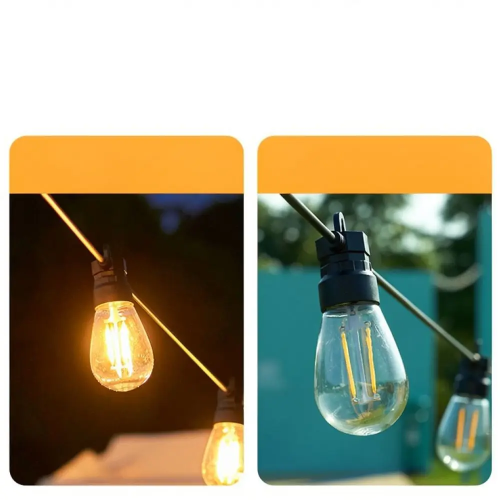 S14 Outdoor Lighting Cable E26 E27 Socket Waterproof Garden Patio Backyard Decorative Atmosphere Hanging Wire Accessory