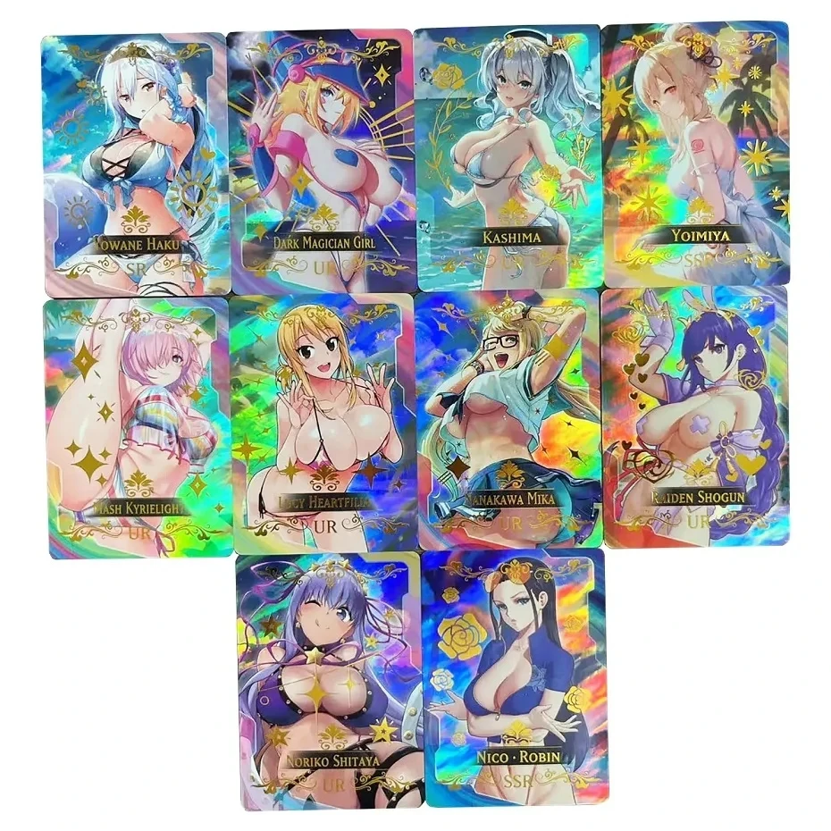 55Pcs Card Goddess Story Part Holographic All Shiny Anime Sexy Swimwear Girl Collection Card Ayaka genshin Girl