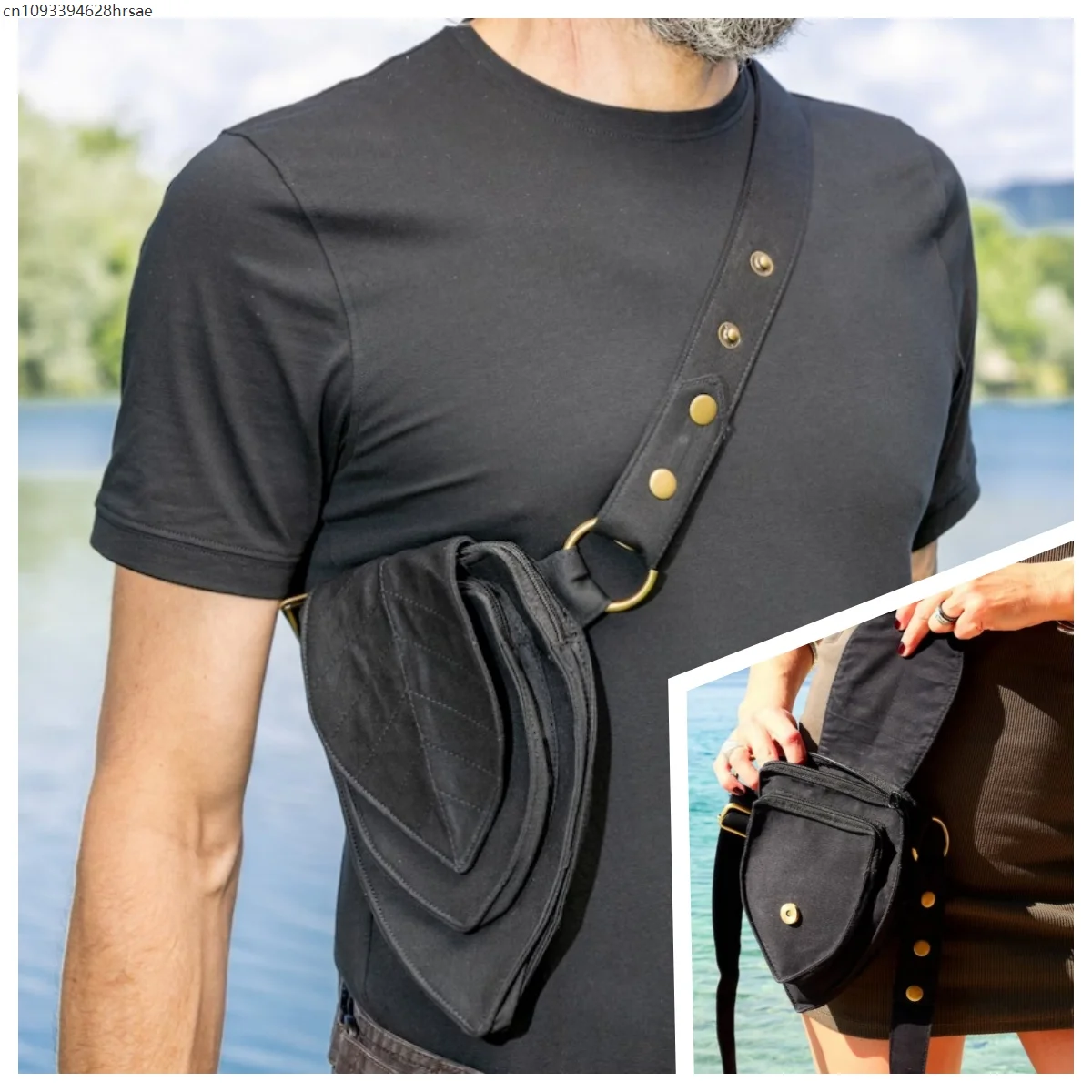 

Outdoor Cycling Hiking Bag With Multiple Compartments Flap Zipper Waist Belt Hanging Pockets Sports Waist Pack