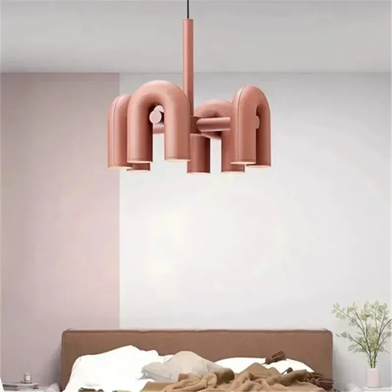 

Nordic Modern U Shaped Chandelier Creative Rotatable U Tube LED Light Living Room Restaurant Bar Lighting Decoration
