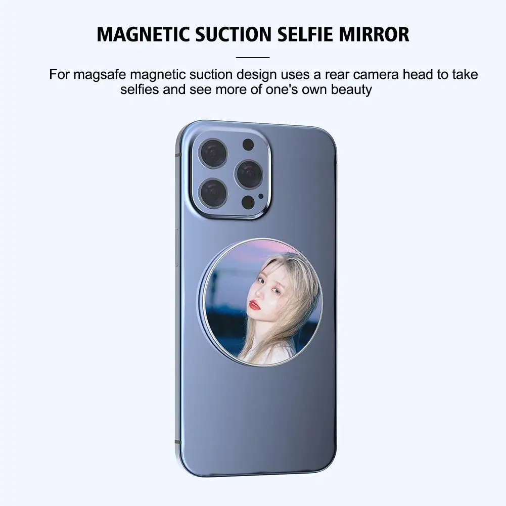 Universal Magnetic Selfie Phone Mirror For Iphone 15 14 13Pro Max Cell Phone Mirror For Vlogging/ Streaming/ Selfies Viewfi N6Z8