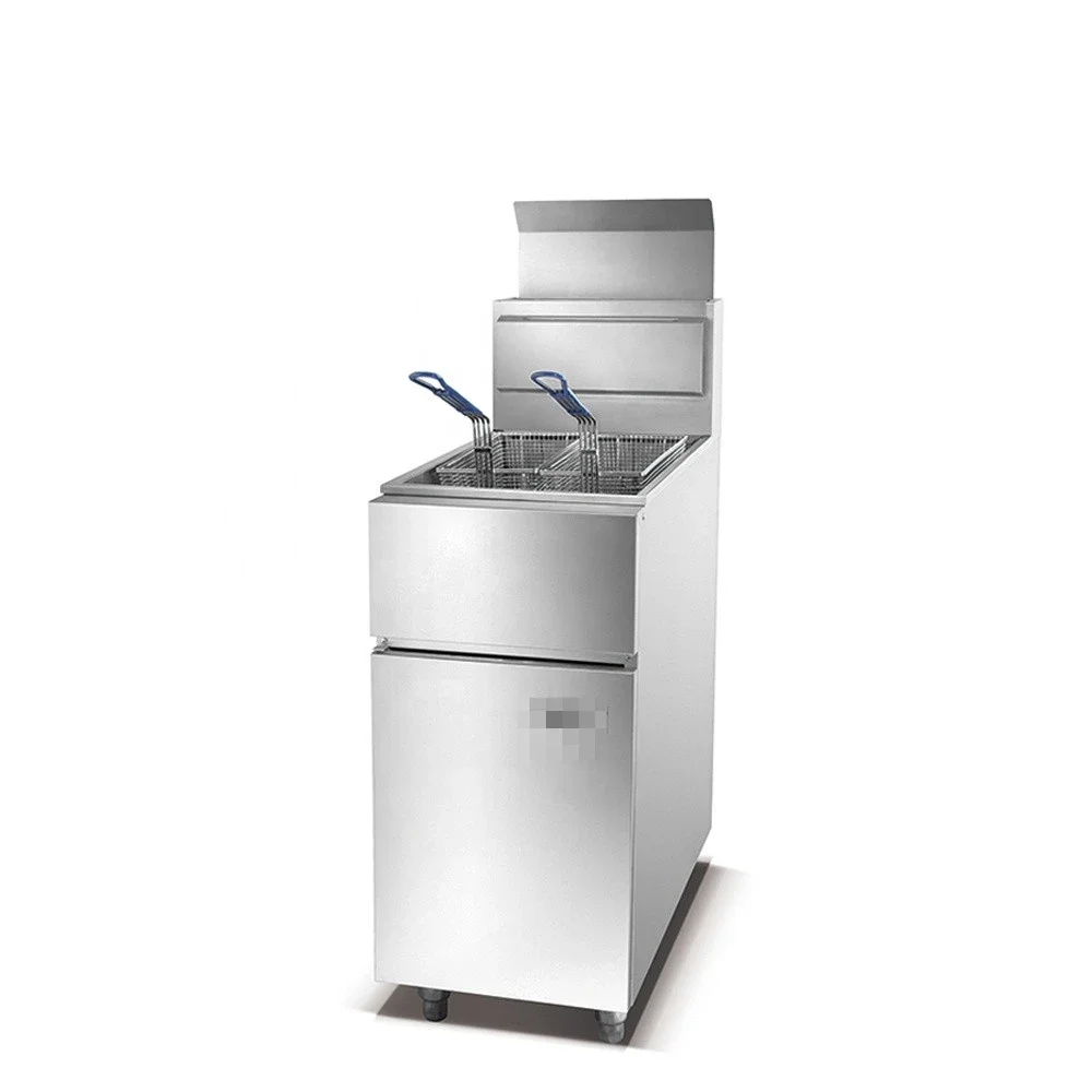 Single cylinder commercial gas fryer for fried chicken and french fries