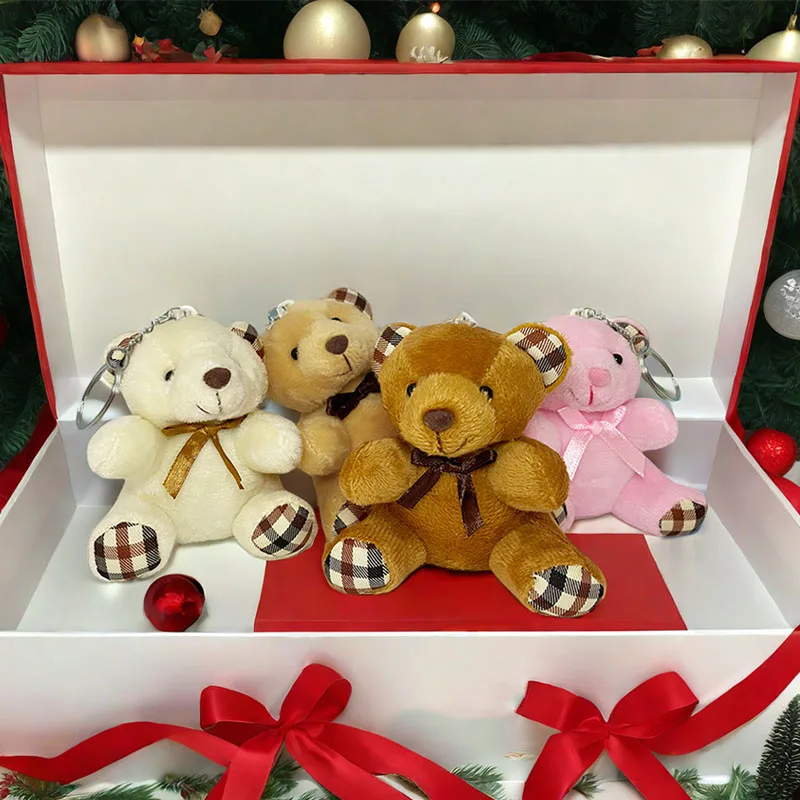 Bear Plush Keychain Cute Bear Pendant Stuffed Toy Kids Gift Birthday Gift Keychain for Bag