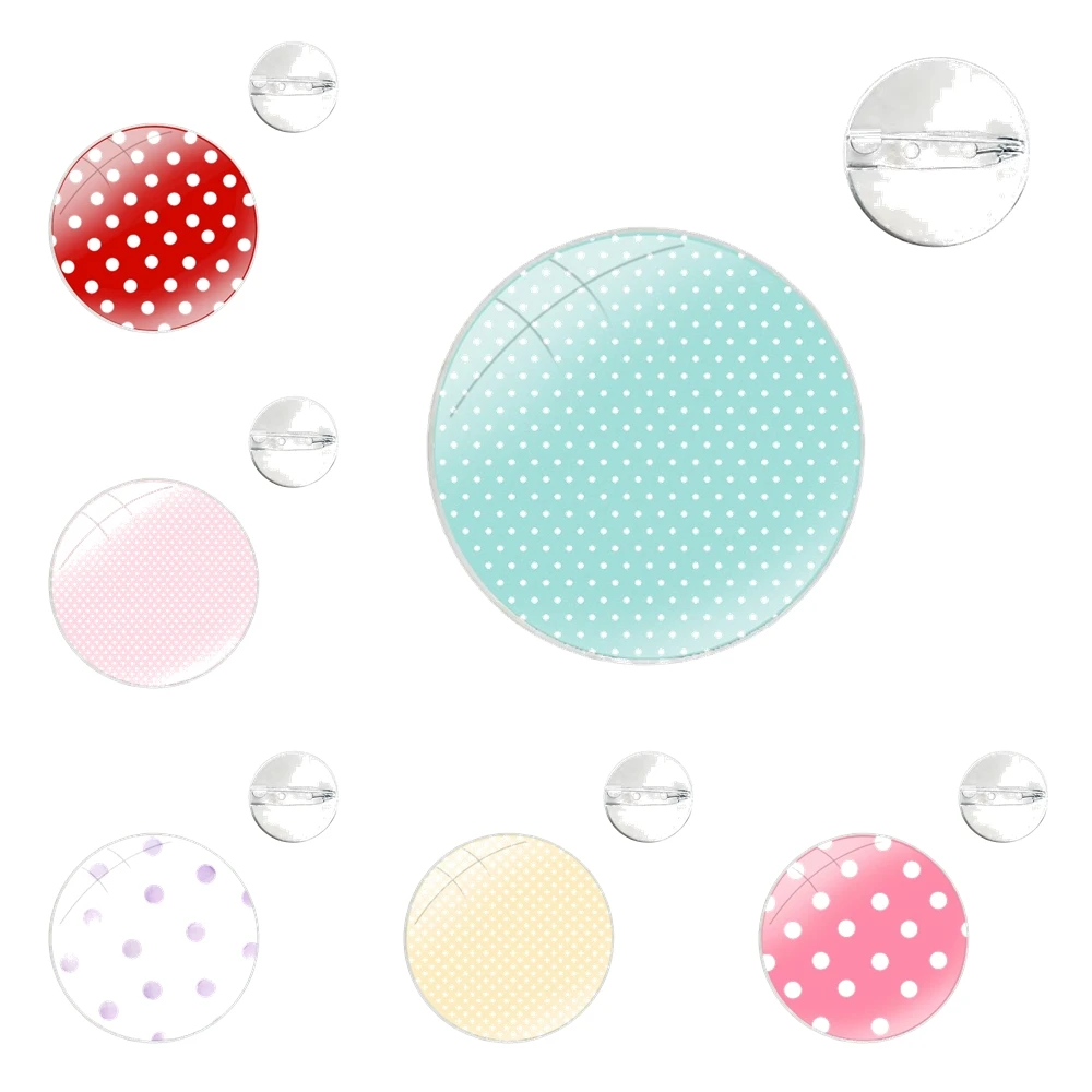 Pin Icons Brooch Jewelry Accessories Polka Dots