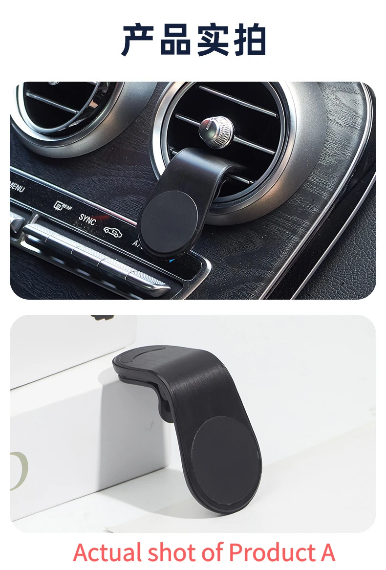Magnetische Auto-Handyhalterung Lüftungsclip Auto-Handyhalterung Handy-GPS-Halterung im Auto für iPhone Xiaomi Samsung LG – Detail 7
