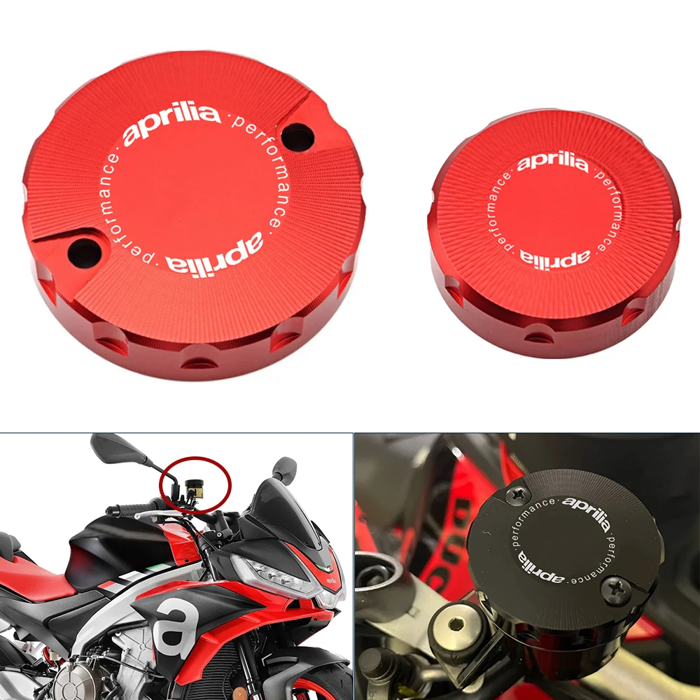 For Aprilia RS660 RS 660 RSV4 R/RR/RF Tuono V4 1100 RSV 1000 Mille Motorcycle Front Rear Brake Fluid Reservoir Cover Accessories