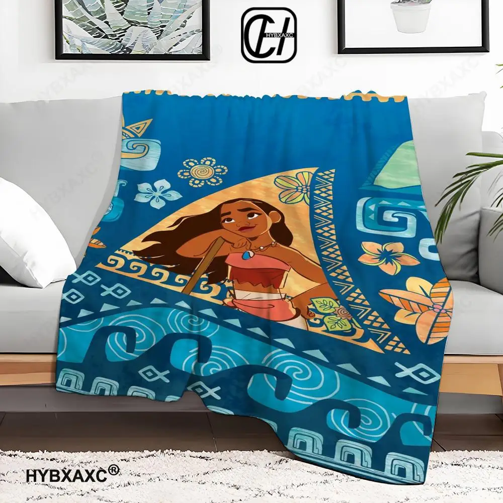 

Moana Maui Anime Cartoon Plush Blankets Princess Movie Vaiana Novelty Throw Blanket for Home 125*100cm Bedspreads Super Warm Thr