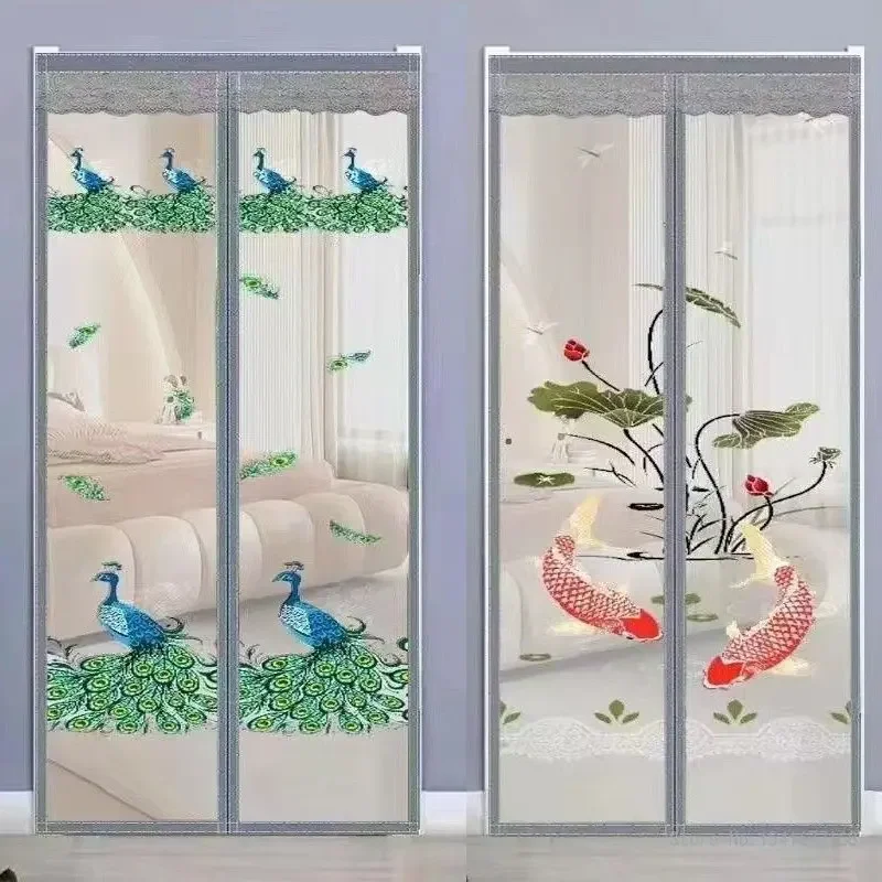 Magnetic Screen Door Curtain, Anti Mosquito Net, Insect Fly Bug Curtains, Automatic Closing Mesh, Summer