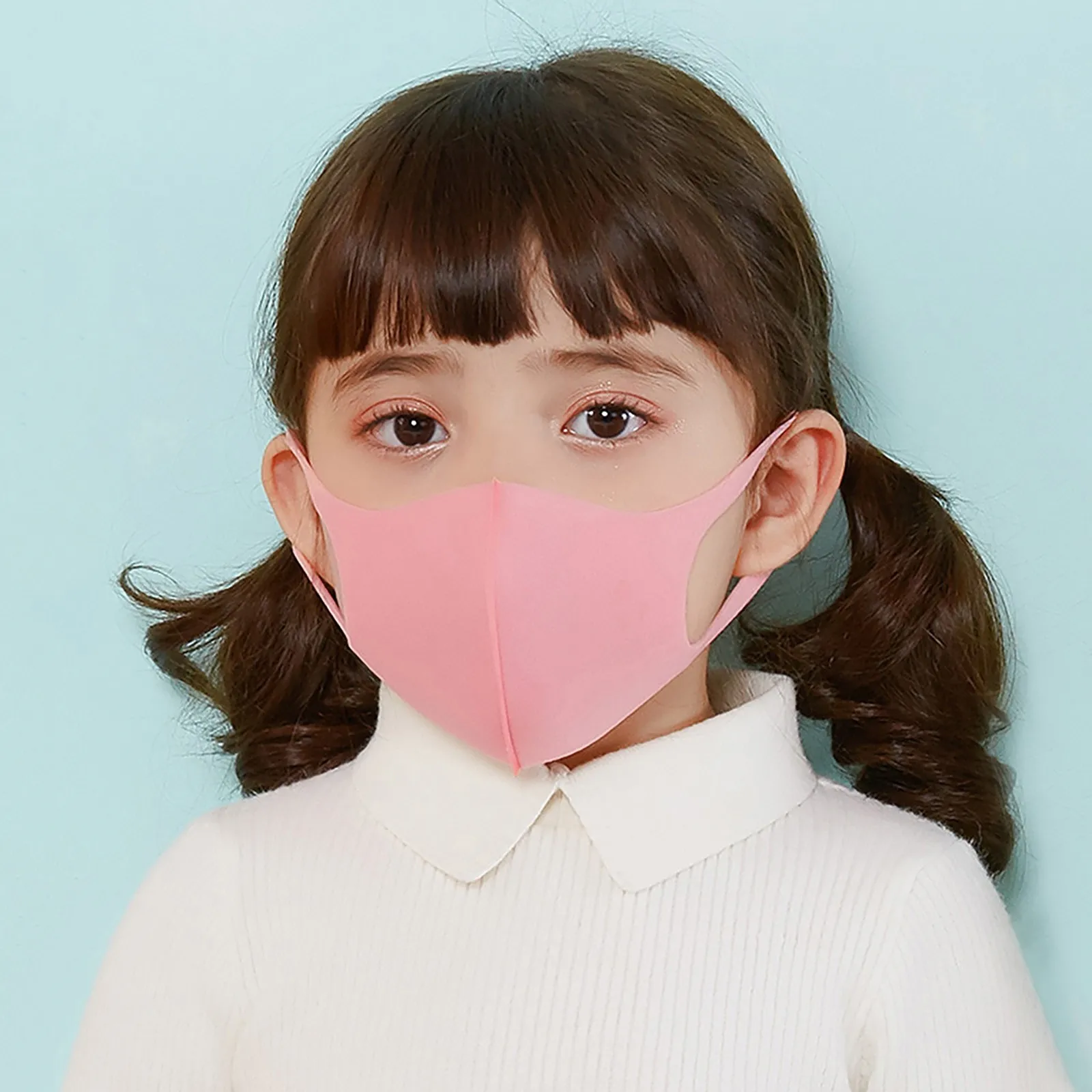 قناع أطفال مسامي بلون سادة متعدد الألوان قناع واقٍ يومي مريح للذهاب إلى المدرسة والتنقل في الحرم الجامعي #3