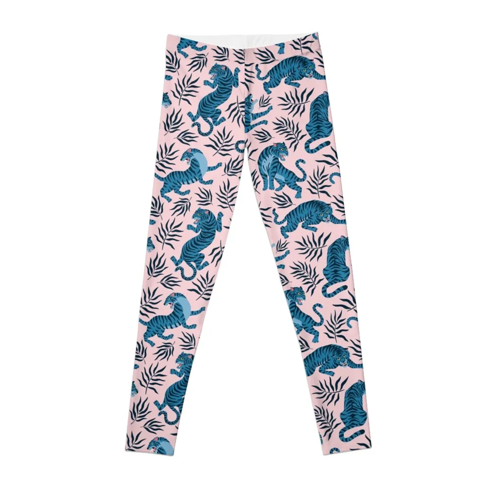 

Asian tigers and tropical leaves Leggings gym wear high waist Womens Leggings