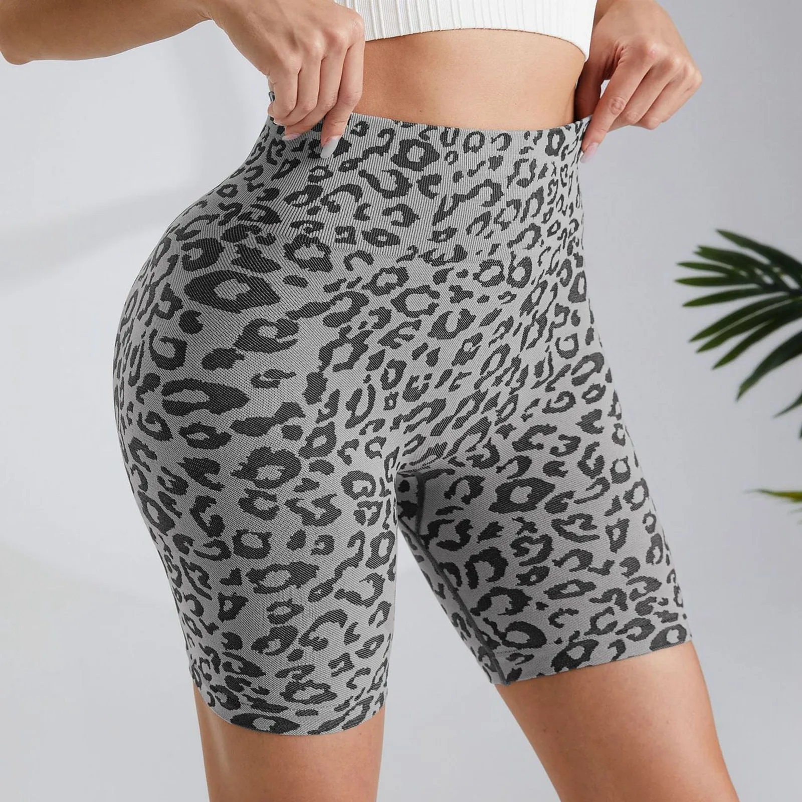 Женские брюки для йоги с леопардовым принтом, подтягивающие живот, подтягивающие бедра, шорты для фитнеса персикового цвета, спортивные штаны для отдыха на открытом воздухе