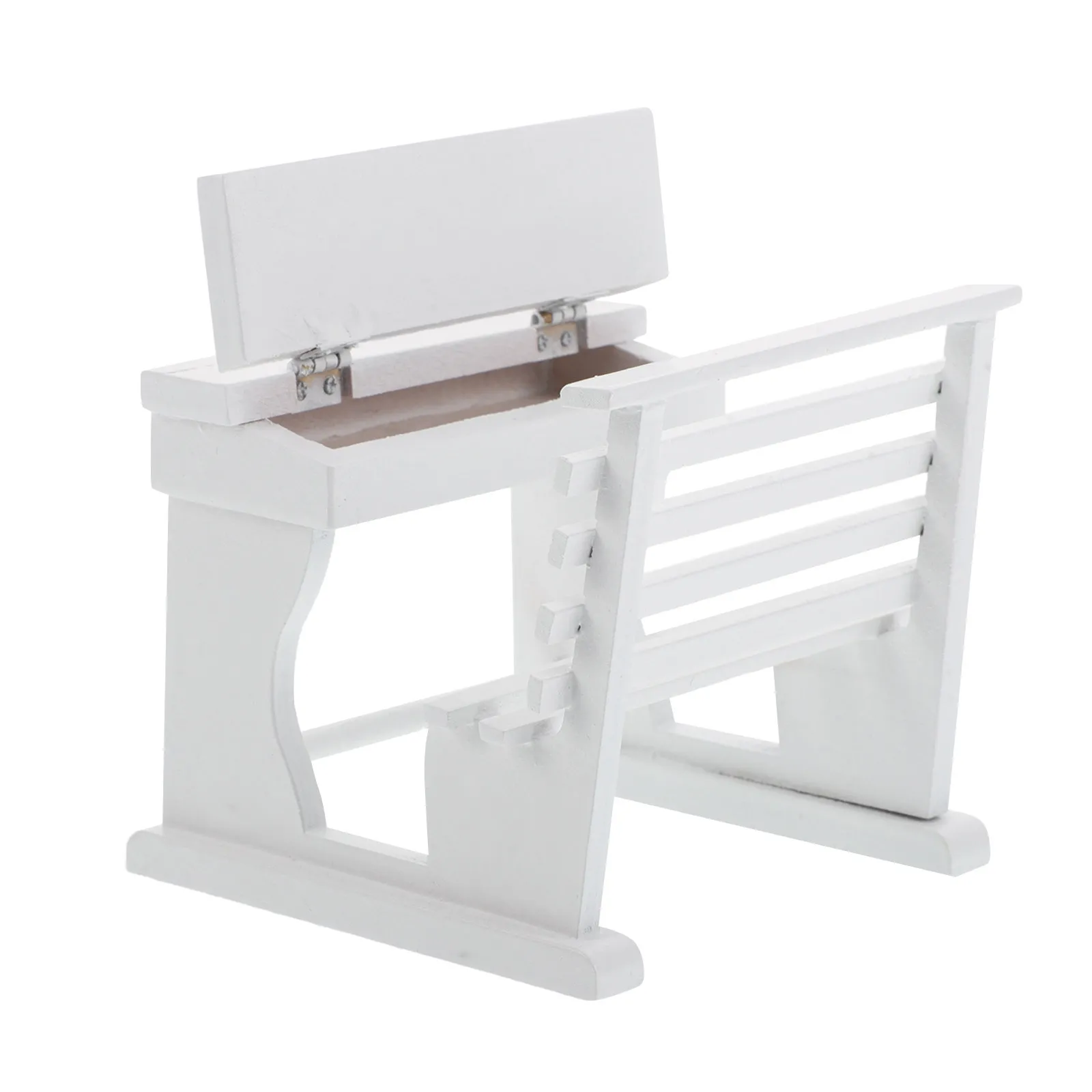 

Miniature Dollhouse Study Desk 1:12 Scale Flip Table Wooden Furniture Library Dollhouse Accessories Room Decoration