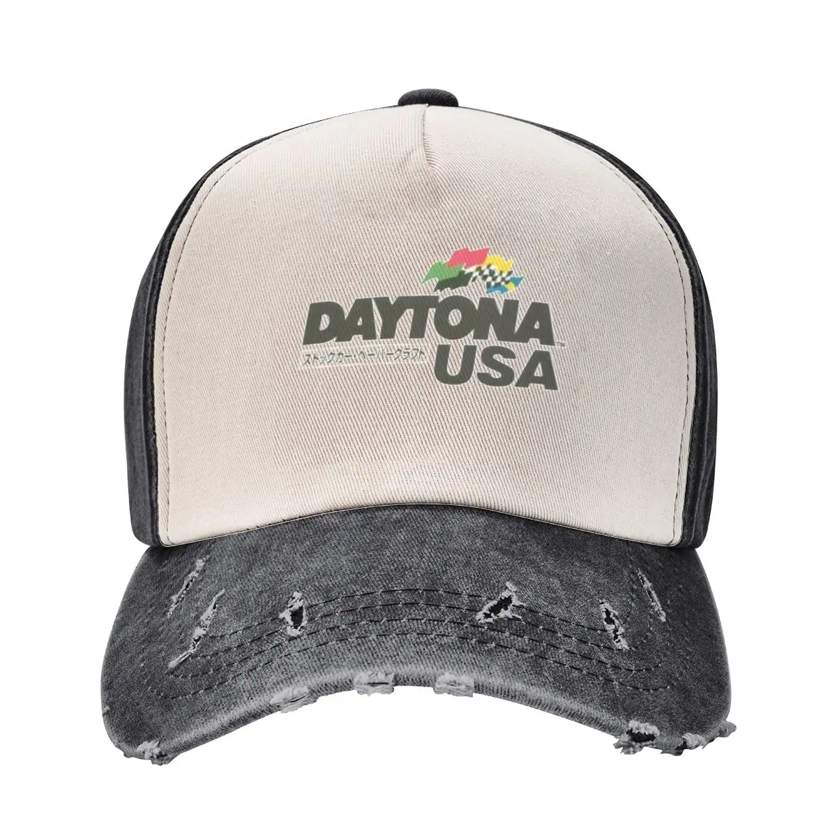 

Daytona USA Retro Logo Sega Classic T-Shirt Baseball Cap Big Size Hat Custom Cap Rave Women's Men's