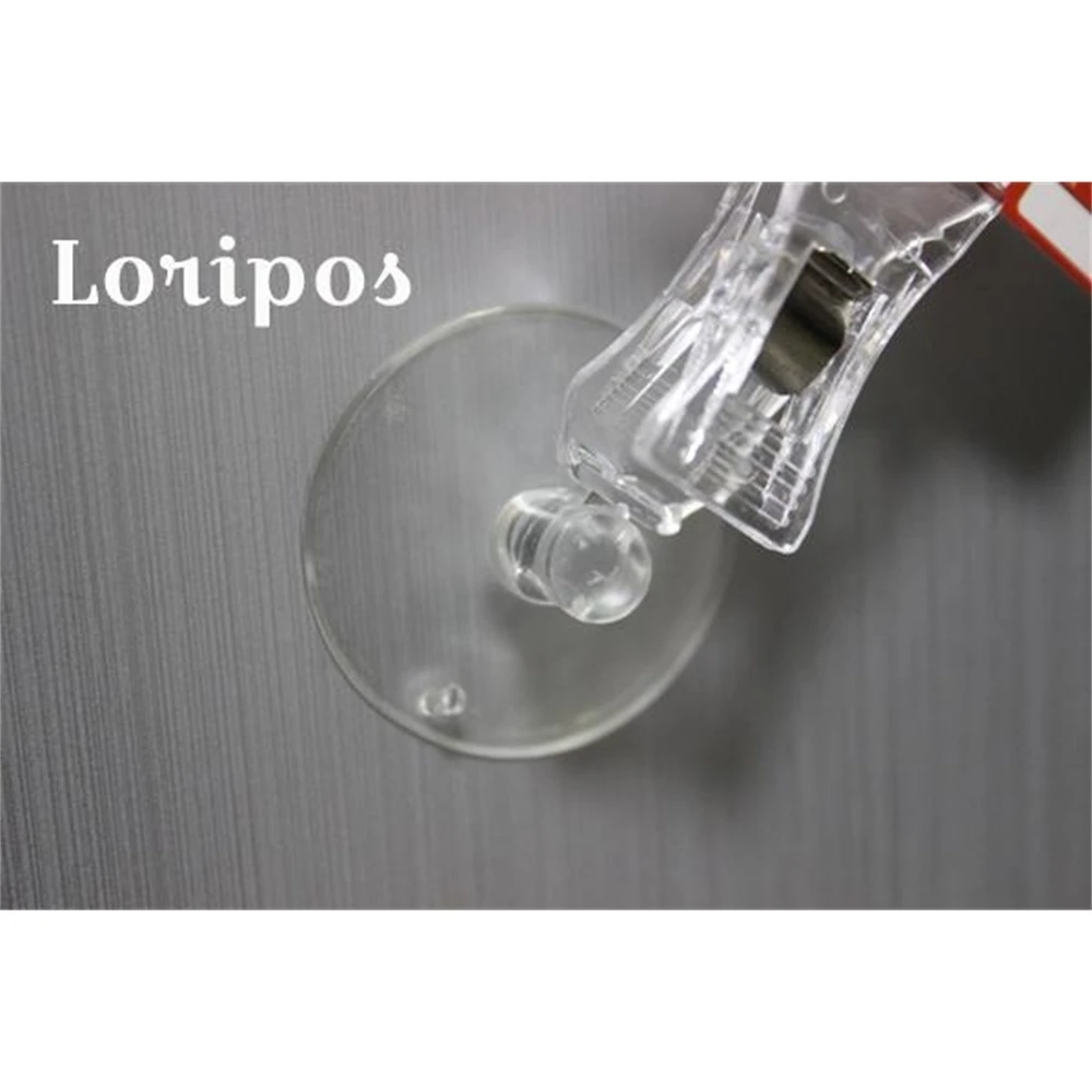 Plastic Clear Pop Clips 48mm With Suction Cup Price Tag Display Racks Advertising Sign Holder Card Pos Wall Sucking Disc Sucker