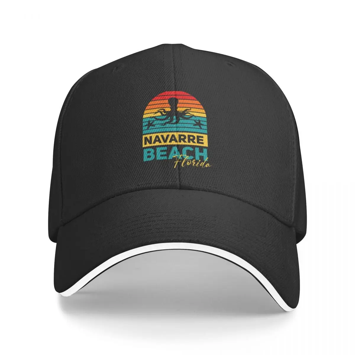 

Navarre Beach florida retro sunset vintage Baseball Cap tea Hat foam party Hat Ball Cap Caps For Women Men's