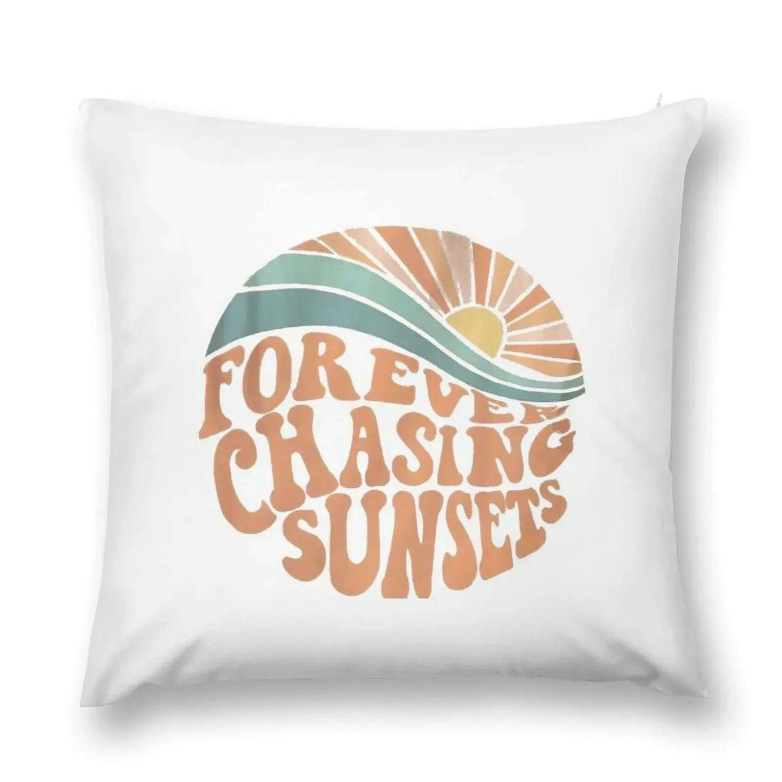 

Forever Chasing Sunset Adventure Summer Beach Vacation Throw Pillow Decorative Cushions Decorative Cushion Cover pillow